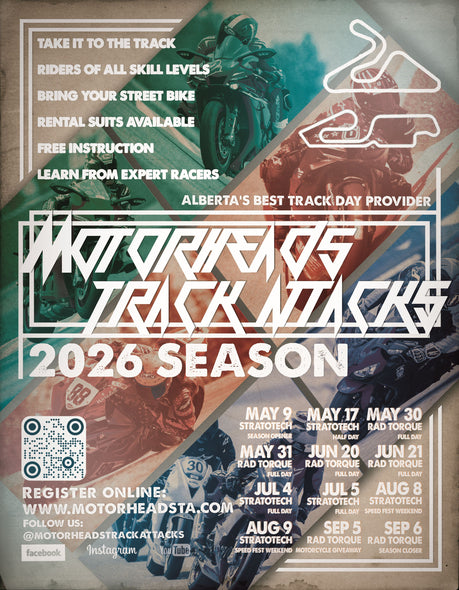 2026 Motorheads Motorcycle Track Days Season Pass - CONTACT US TO PURCHASE